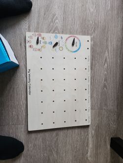 Kids Wooden Weekly Calendar Board