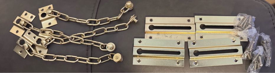 4 pack door chain lock
