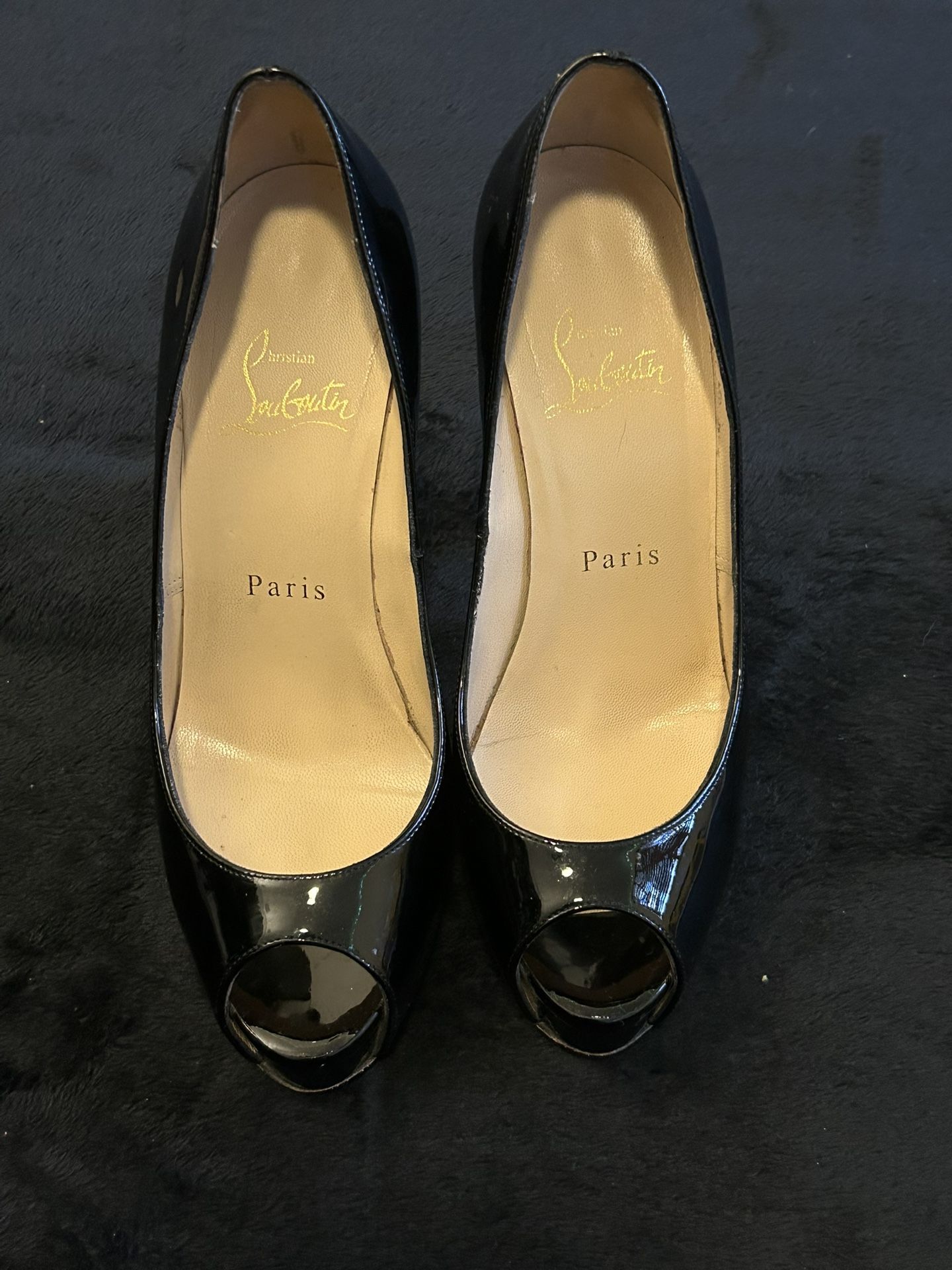 black christian louboutin heel