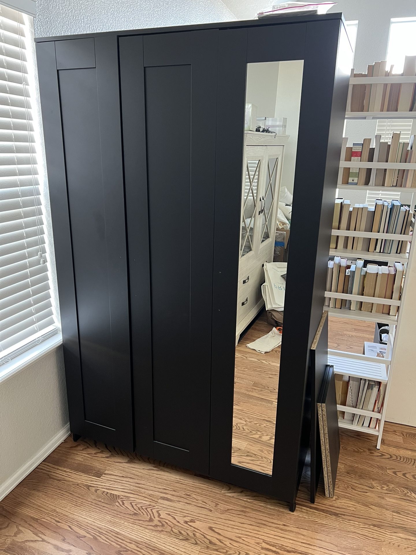 Black IKEA Brimnes armoire