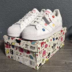 New Adidas Superstar Hello Kitty Sanrio Women’s White Sneakers Shoes Size 6