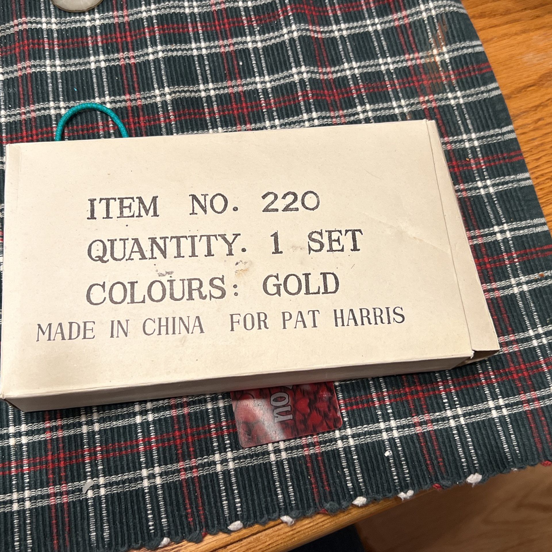 Vintage Item 220 Gold - China - For Pat Harris