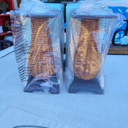 Partylite Island Escape 8" pillar holders  (2)  $5 ea or $8.99 for pair