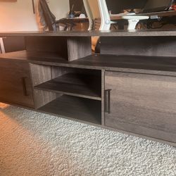 TV Stand (Dark Wood+Metal)