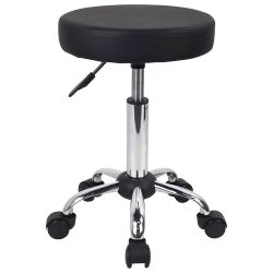 Adjustable Salon Chair Small Rolling Stool with Wheels for Spa Salon Massage Home Office Black