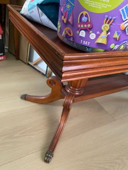 Solid wood coffee table