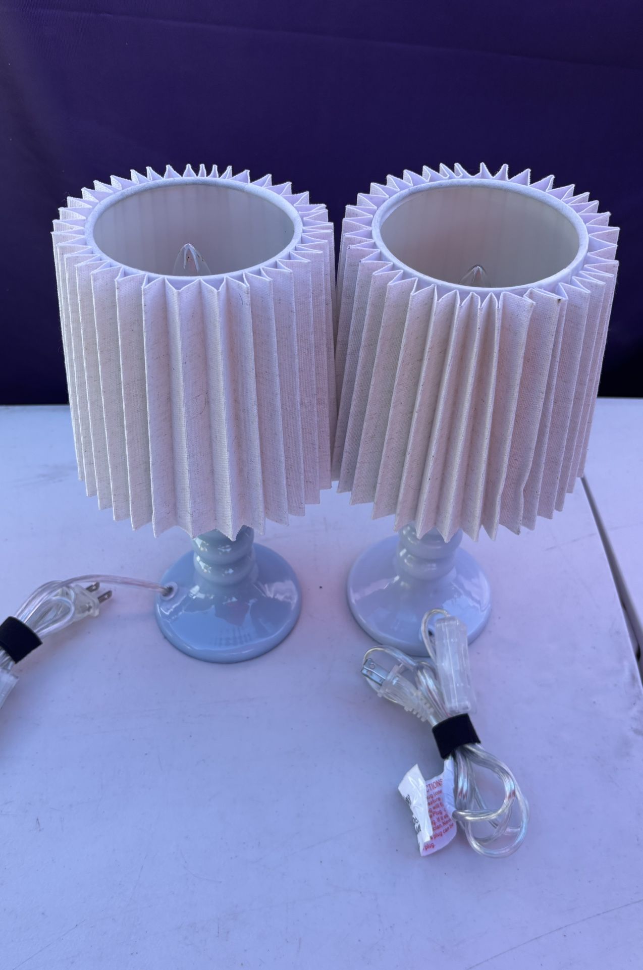 Mini Stick table lamp with pleated