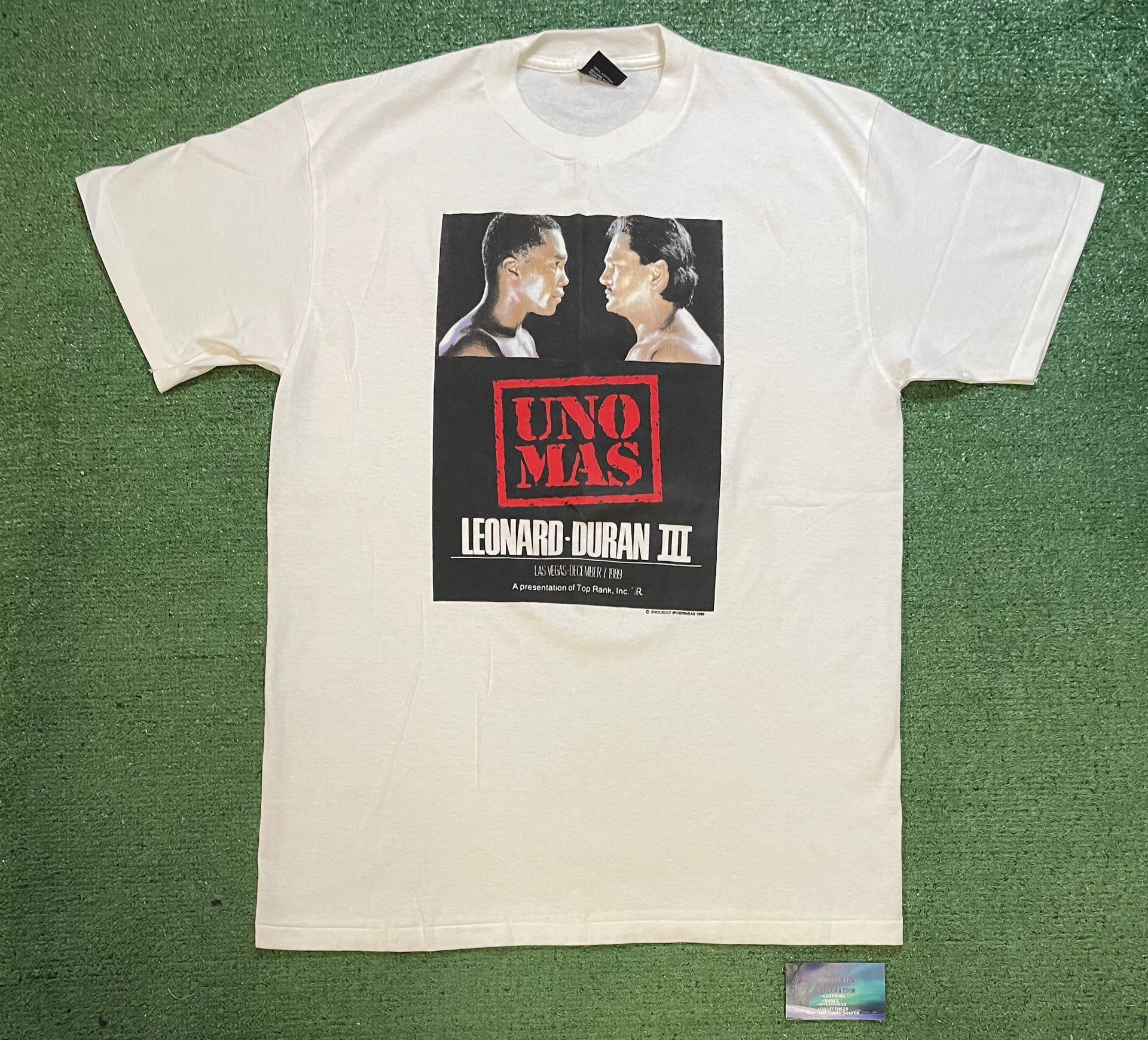 Vintage 1980s Sugar Ray Leonard Duran Uno Mas Fight Boxing tee