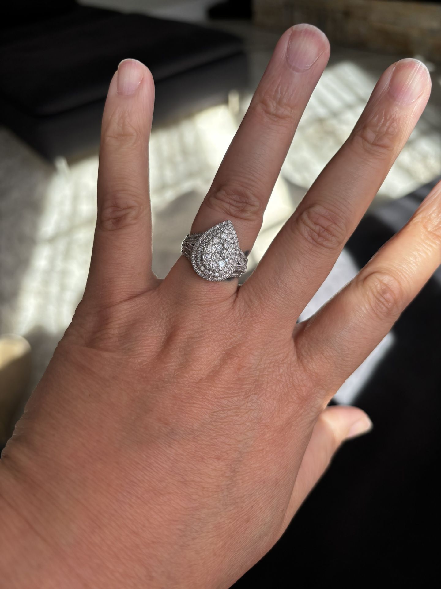 Zales Engagement/Wedding Ring 10K White Gold