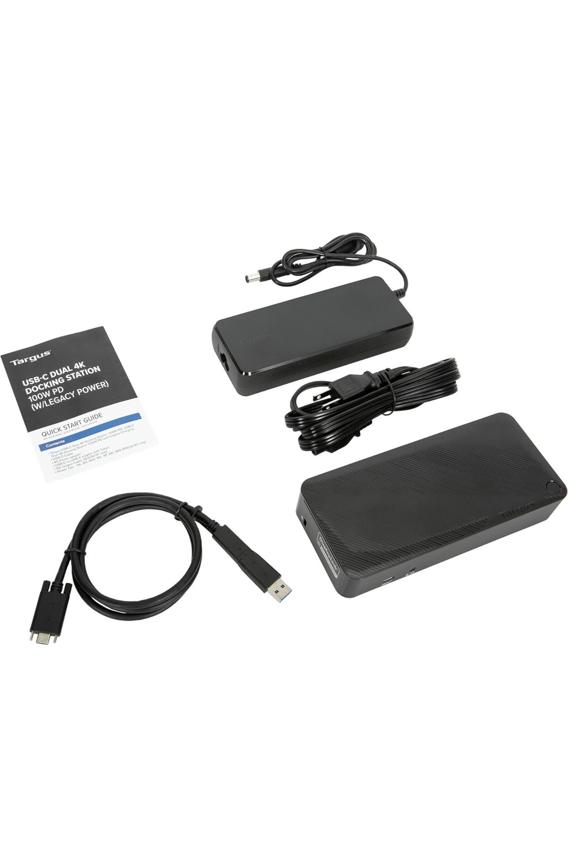 Targus USB C Docking Station Universal DV4K, USB C Laptop Docking Station Dual Monitor 2 HDMI, With Legacy Host Power Kit, Works w/ Operating Systems