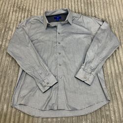 Egara Dress Shirt Mens XL Non Iron Flip Cuff Men’s Warehouse 