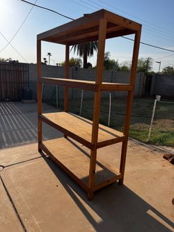 Giant Outdoor Wood Shelf
