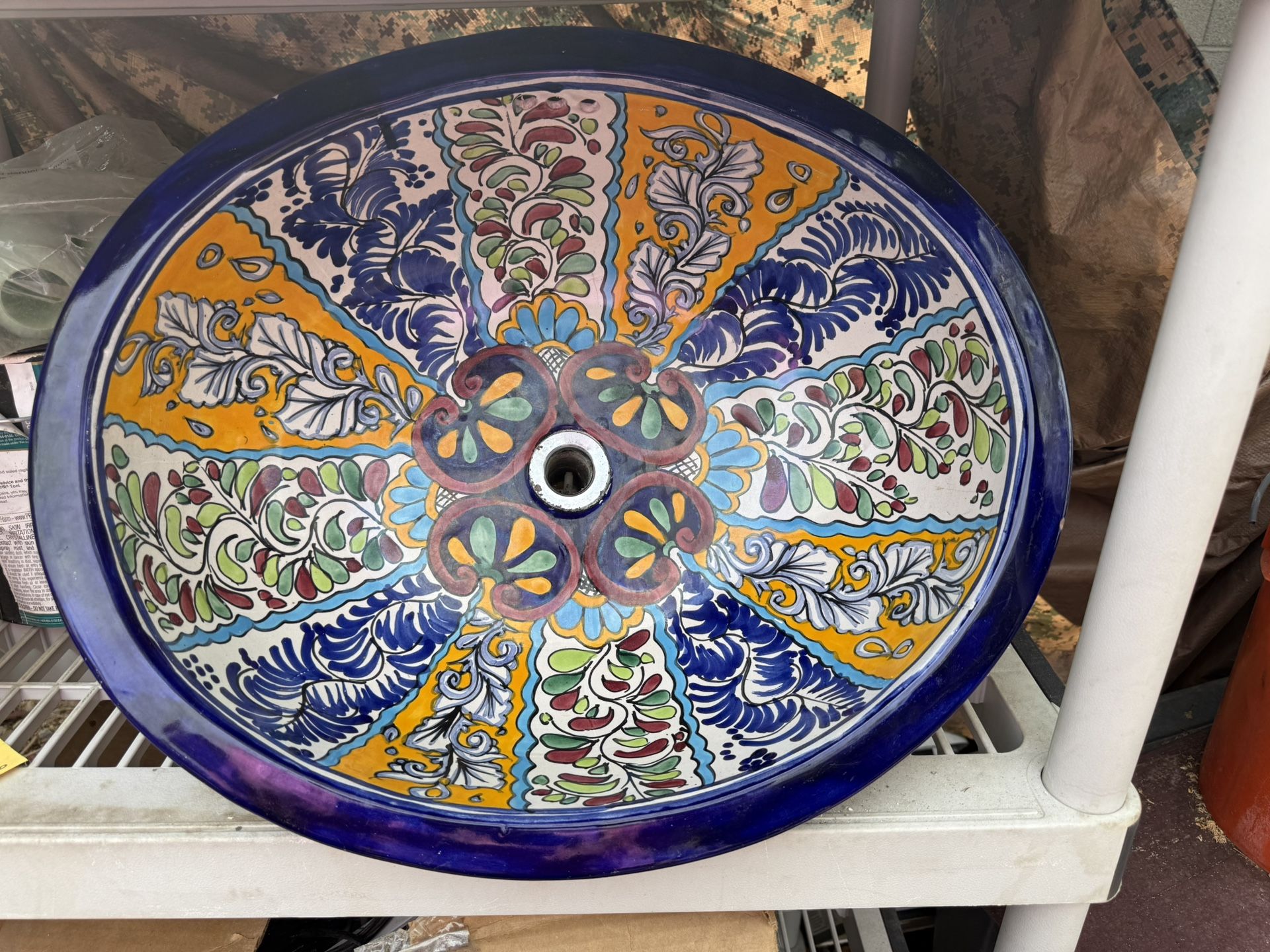 Talavera Hand Painted Ceramic Bathroom Sink