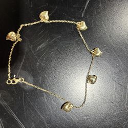 Gold Heart Anklet
