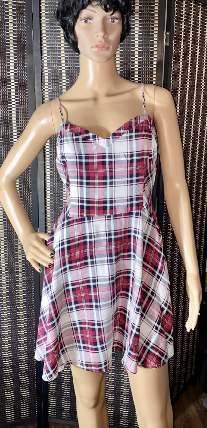 Pink Plaid Dress