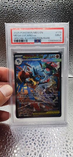 Mega Lucario ex 179/132 Me01: Mega Evolution Holo PSA 9