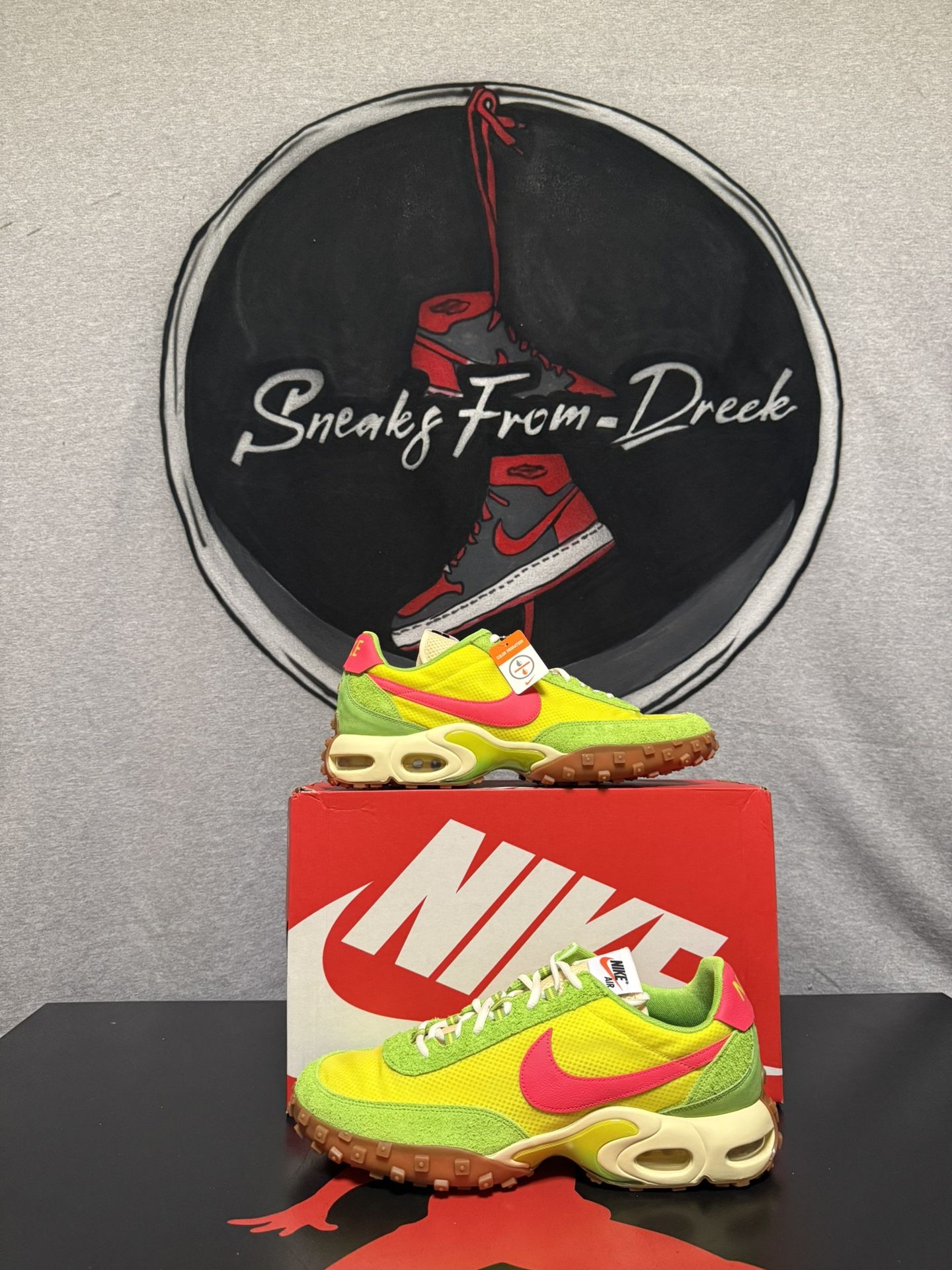 Nike Air Max Waffle Sprinter Green Electrolime Men Sz 14