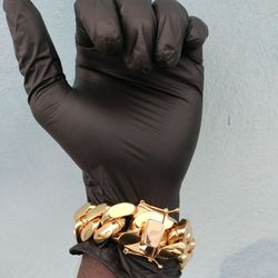 14k gold plated Miami Cuban Link 24mm bracelet