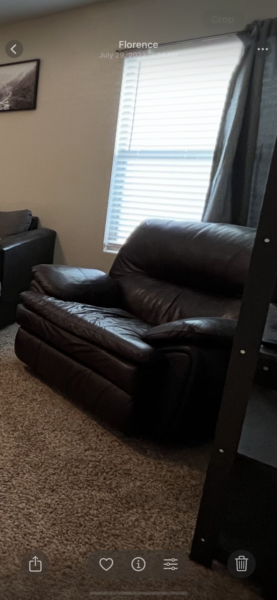 Brown Leather Recliner