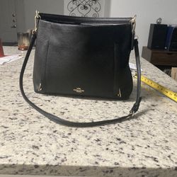 Pebble Black Coach Purse No