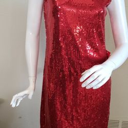 Girls /womens Sequin Red Cocktail Dress