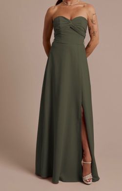 Evergreen Convertible David’s Bridal Bridesmaids Dress