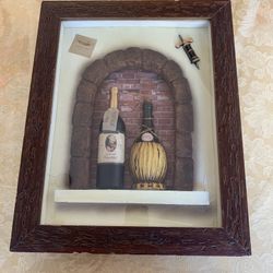 Vintage Wine Shadow Box Framed Art  Pick Up Oxnard, California 