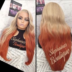 Human Hair Blended Lace Front Wig 