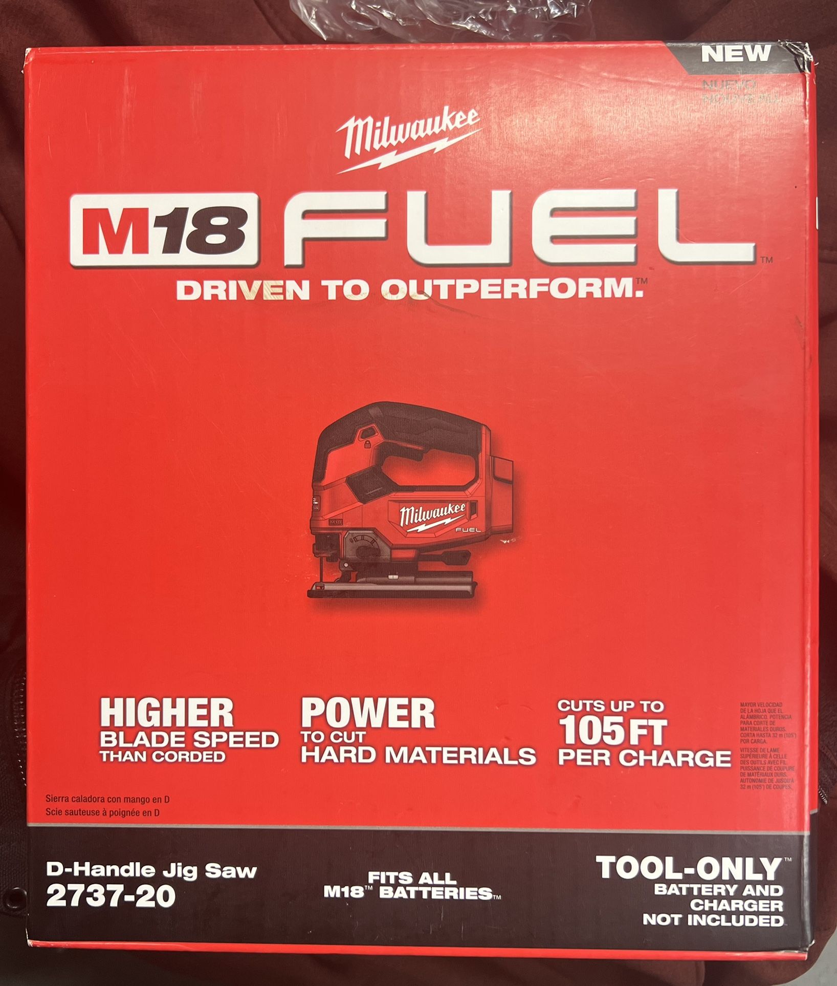 New Milwaukee M18 FUEL Jigsaw (Tool Only)