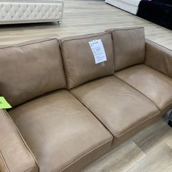 Abbyson Taverly Leather Sofa