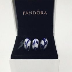 Authentic Pandora 3 Murano glass charms