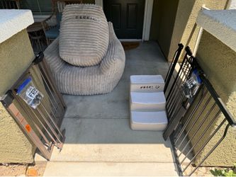Free Items: Baby Gates, Pet Stairs, Cozy Chair with Footrest