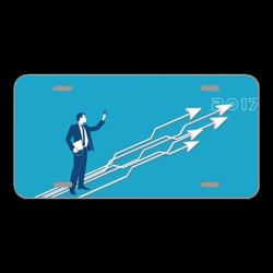 License Plate Novelty Car Front Arrows Growth Hacking Marketing