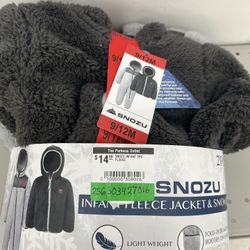 Snozu Infant Fleece Jacket & Snowsuit 2pc Set 9/12m
