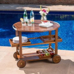 Wooden Bar Cart