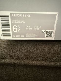 Nike Air Force 1 GS White Size 6.5Y