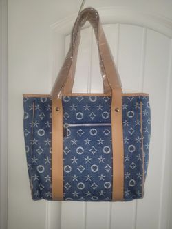 Blue Pattened Tote Bag Purse, NEW!