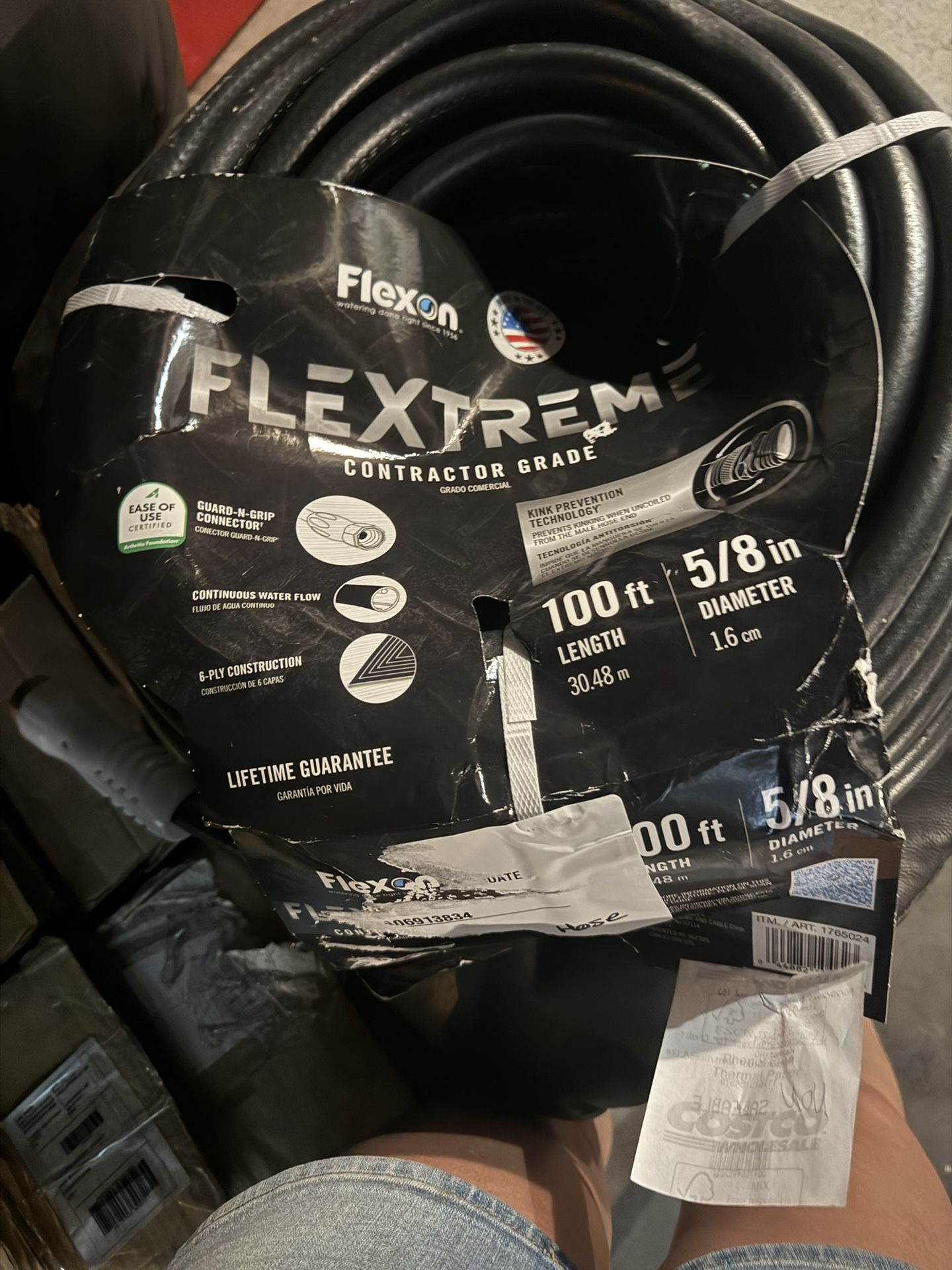 Manguera Flexon Flextreme Contractor Grade Hose Black 5/8" x 100