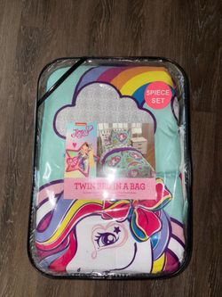 Unicorn twin bed set