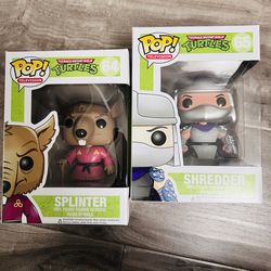 2013 Funko Pop! Teenage Mutant Ninja Turtles #64 Splinter & #141 Shredder 