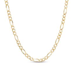 Zales 2.8mm Figaro Chain Necklace in Solid 10k Gold - 18”