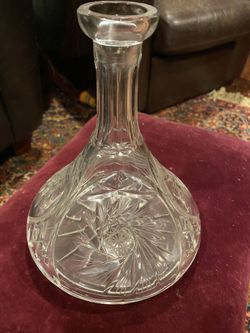 Beautiful glass ship captains bottle