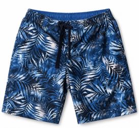 Men's Tropical Print Swim Trunks
