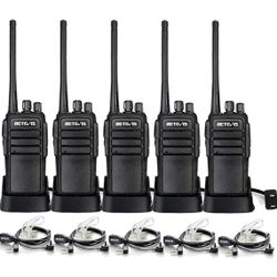 Five pack two way walkie-talkies