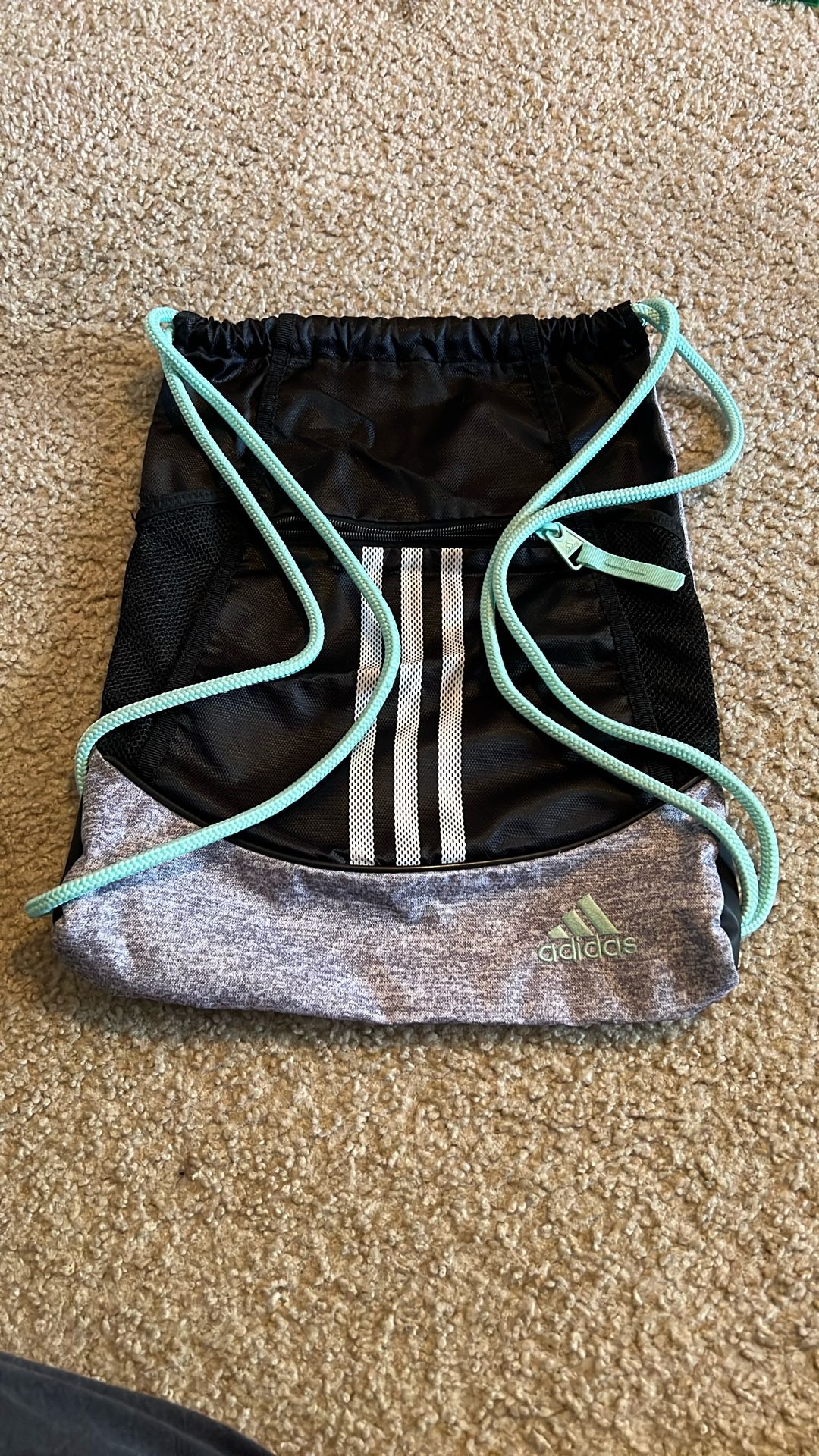 Adidas Sack Pack - Grey, Black, White, And Light Blue