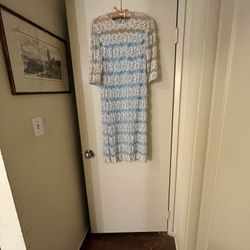 Vintage Blue Beaded Dress