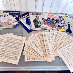 Lot of Vintage Music Pages For Crafts / Scrapbooking / Junk Journals #010116W