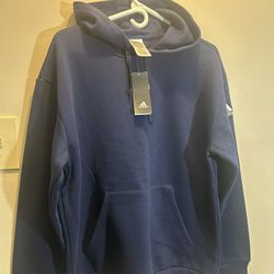NEW BLUE ADIDAS HOODIE SIZE-MD MENS 