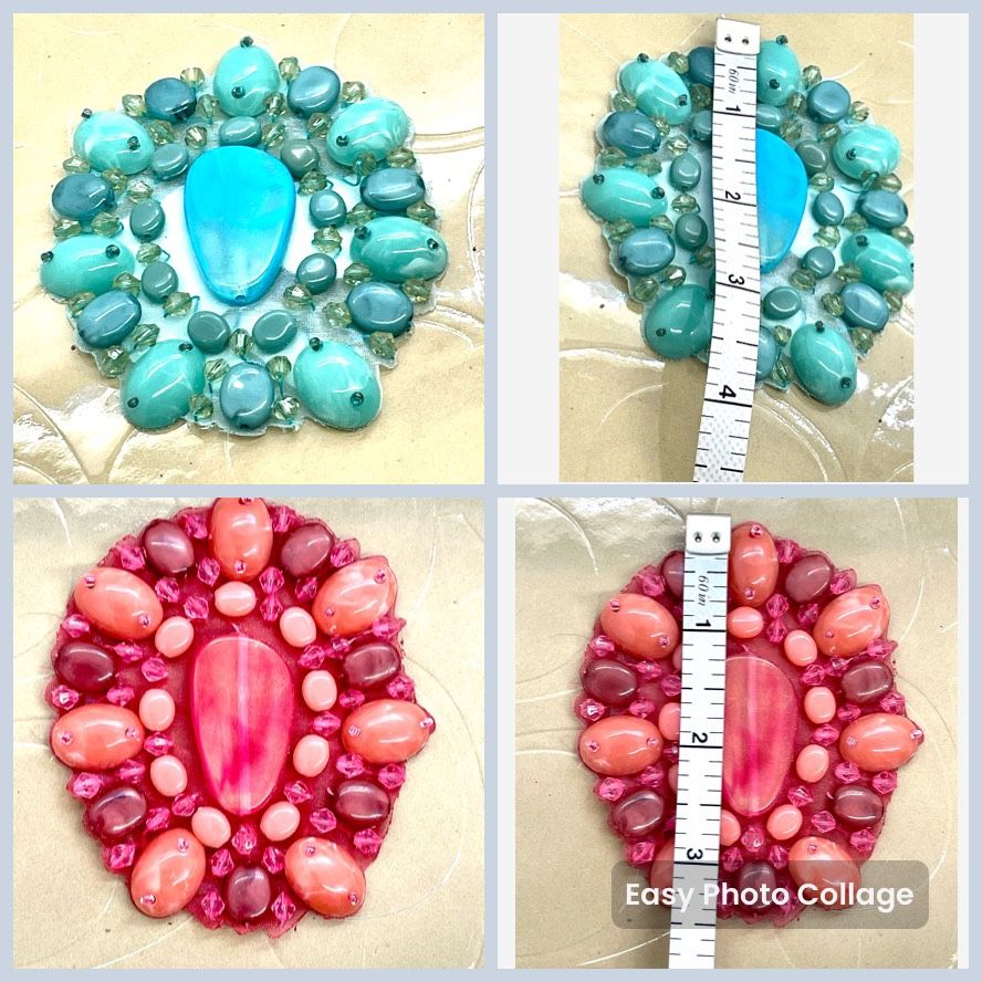 Lot Of 2 Colorful Vintage Appliqués