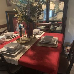 Solid Wood Dining Table And Chairs 